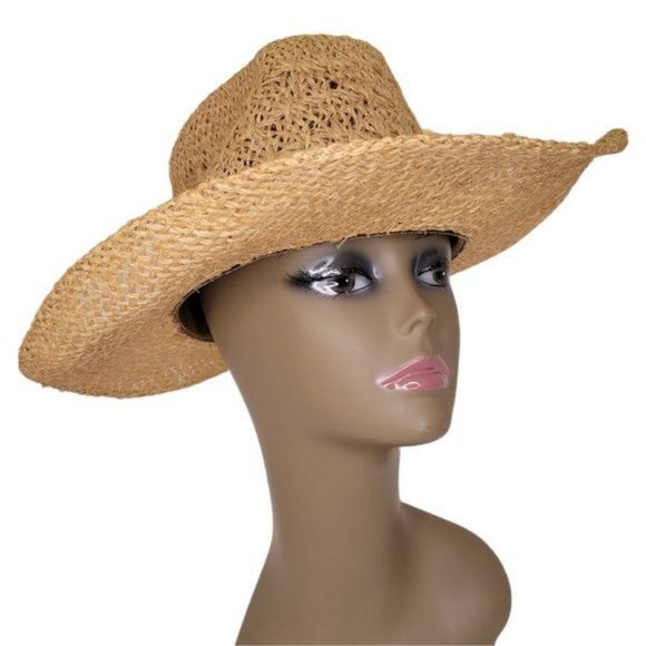 BAILEY U-ROLLIT Straw Cowboy Hat Western Rodeo White Macrame Hat Band Size Small - Picture 7 of 9